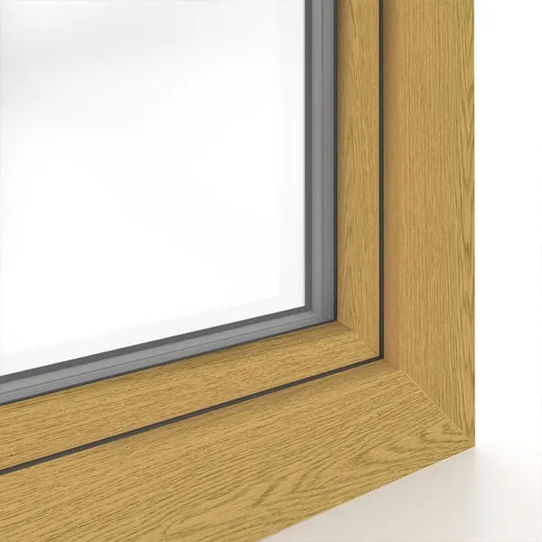 sample of decorative aluplast foil in natural oak colour