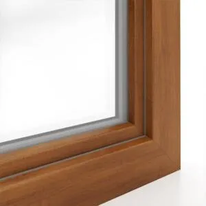 sample of decorative aluplast foil in walnut amaretto colour