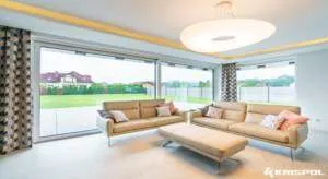 living room with big glazing