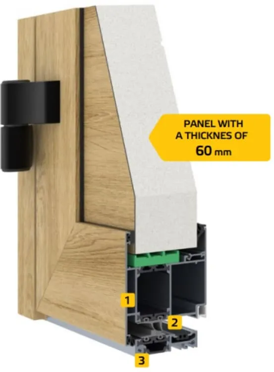 side door frame and leaf panel 60mm